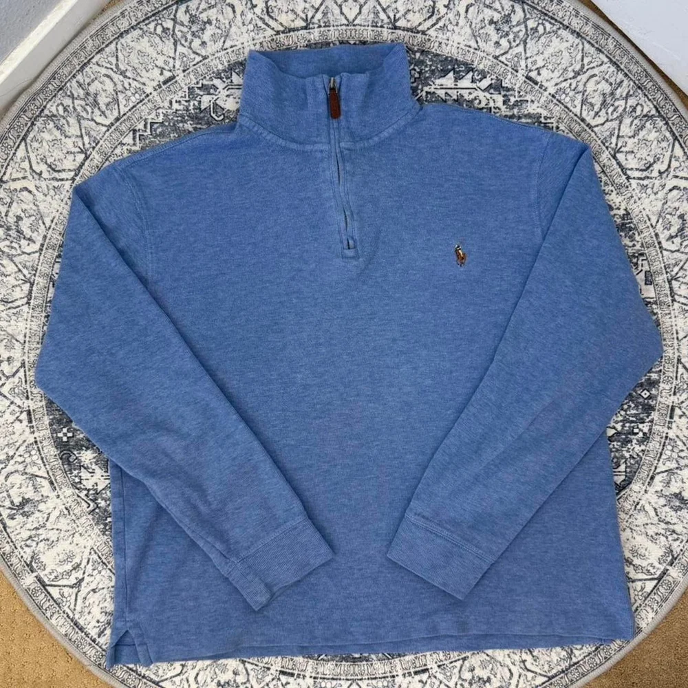 Polo Ralph Lauren blue quarter zip sweatshirt - Size M